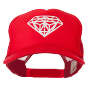 Youth Big Diamond Outline Embroidered Mesh Cap