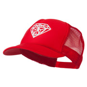 Youth Big Diamond Outline Embroidered Mesh Cap