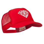 Youth Big Diamond Outline Embroidered Mesh Cap