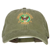 US Army Circle Symbol Embroidered Washed Cotton Twill Cap