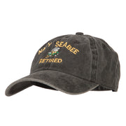 US Navy Seabee Retired Military Embroidered Washed Cotton Twill Cap