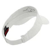 Football Showboat Embroidered Cotton Twill Sun Visor - White OSFM