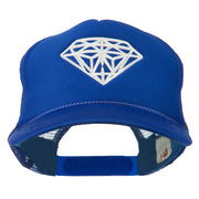 Youth Big Diamond Outline Embroidered Mesh Cap