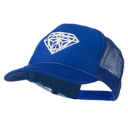 Youth Big Diamond Outline Embroidered Mesh Cap