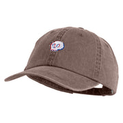 Glitch Skull Embroidered Unstructured Pigment Dyed Cotton Cap - Brown OSFM