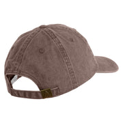 Glitch Skull Embroidered Unstructured Pigment Dyed Cotton Cap - Brown OSFM