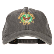 US Army Circle Symbol Embroidered Washed Cotton Twill Cap