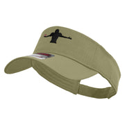 Football Showboat Embroidered Cotton Twill Sun Visor - Khaki OSFM