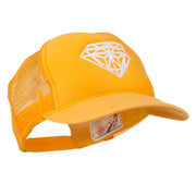 Youth Big Diamond Outline Embroidered Mesh Cap