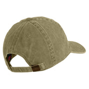 US Navy Seabee Retired Military Embroidered Washed Solid Pigment Dyed Cotton Twill Brass Buckle Cap - Khaki OSFM