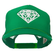 Youth Big Diamond Outline Embroidered Mesh Cap