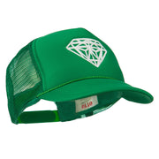 Youth Big Diamond Outline Embroidered Mesh Cap