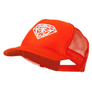 Youth Big Diamond Outline Embroidered Mesh Cap