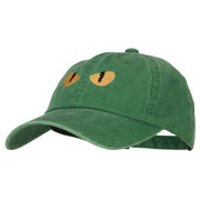 Cat Eyes Embroidered Unstructured Cotton Cap