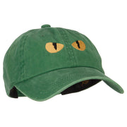 Cat Eyes Embroidered Unstructured Cotton Cap