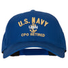 US Navy CPO Retired Military Embroidered Solid Cotton Pro Style Cap