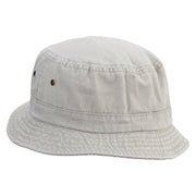 Football Runing Back Embroidered Washed Bucket Hats - Beige M-L