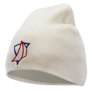 Yacht Racing Embroidered 8 Inch Knitted Short Beanie