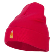 Candy Corn Embroidered Long Beanie