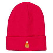 Candy Corn Embroidered Long Beanie