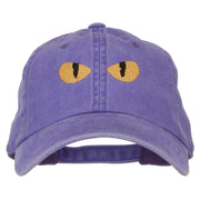 Cat Eyes Embroidered Unstructured Cotton Cap