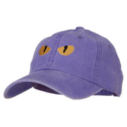 Cat Eyes Embroidered Unstructured Cotton Cap