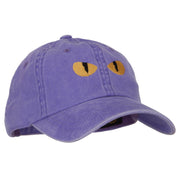 Cat Eyes Embroidered Unstructured Cotton Cap