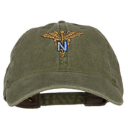 Army Nurse Corps Officer Embroidered Washed Buckled Cap