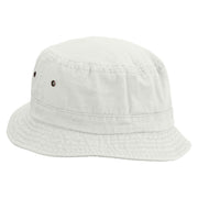 Football Runing Back Embroidered Washed Bucket Hats - White M-L