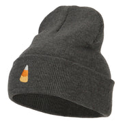 Candy Corn Embroidered Long Beanie