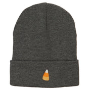 Candy Corn Embroidered Long Beanie