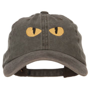 Cat Eyes Embroidered Unstructured Cotton Cap