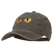 Cat Eyes Embroidered Unstructured Cotton Cap