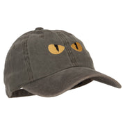 Cat Eyes Embroidered Unstructured Cotton Cap