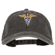 Army Nurse Corps Officer Embroidered Washed Buckled Cap