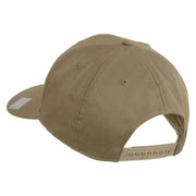US Navy CPO Retired Military Embroidered Solid Cotton Twill Pro Style Cap - Khaki OSFM