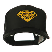 Youth Two Inches Diamond Embroidered Foam Mesh Cap