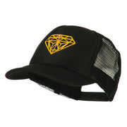 Youth Two Inches Diamond Embroidered Foam Mesh Cap