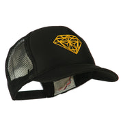 Youth Two Inches Diamond Embroidered Foam Mesh Cap