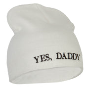 Yes Daddy Embroidered Knitted Short Beanie