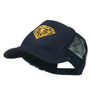 Youth Two Inches Diamond Embroidered Foam Mesh Cap