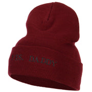 Words of Yes, Daddy Embroidered Long Beanie