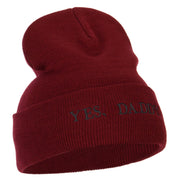 Words of Yes, Daddy Embroidered Long Beanie