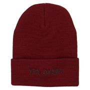 Words of Yes, Daddy Embroidered Long Beanie