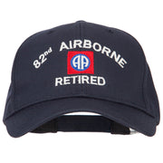 US Army 82nd Airborne Retired Logo Embroidered Solid Cotton Pro Style Cap