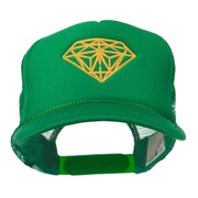 Youth Two Inches Diamond Embroidered Foam Mesh Cap