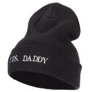 Words of Yes, Daddy Embroidered Long Beanie