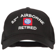 US Army 82nd Airborne Retired Logo Embroidered Solid Cotton Pro Style Cap