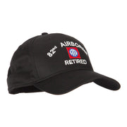 US Army 82nd Airborne Retired Logo Embroidered Solid Cotton Pro Style Cap