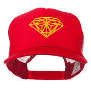 Youth Two Inches Diamond Embroidered Foam Mesh Cap